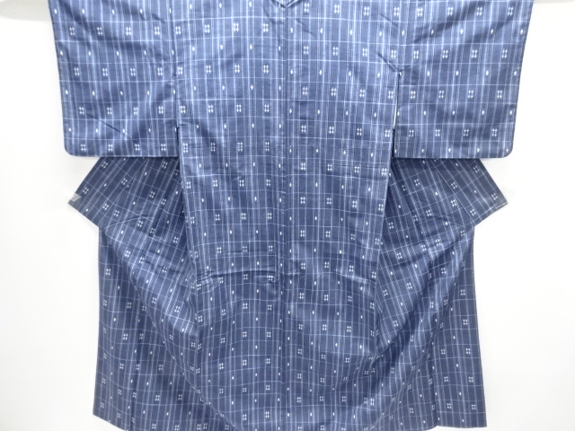 JAPANESE KIMONO / TSUMUGI / WOVEN IGETA PATTERN
